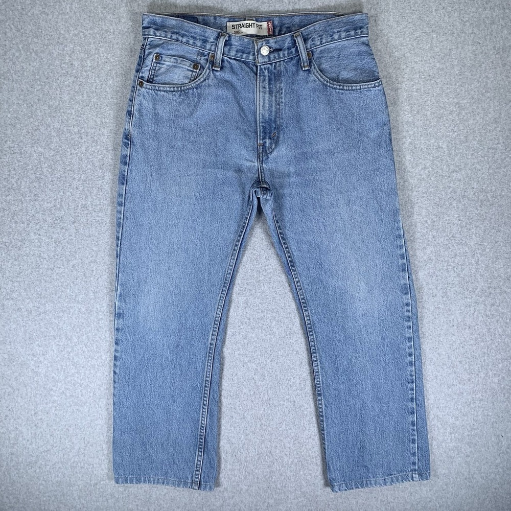 Vintage Levi's 505 Jeans Mens 31x30 (31x27.5 Actual) Blue Straight Fit - Picture 2 of 16